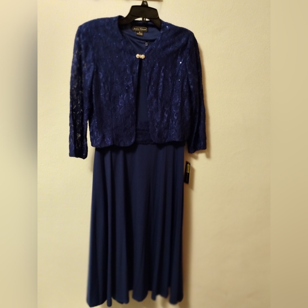 NWT Jessica Howard Navy Blue Dress with Jacket size 12